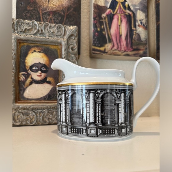 Rosenthal Fornasetti Palladiana‎ Architectural Design Creamer with Gold Trim - Picture 1 of 8